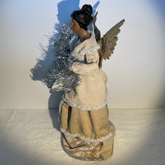 African American Angel Christmas Tree Topper 17-Inch - Picture 5 of 16